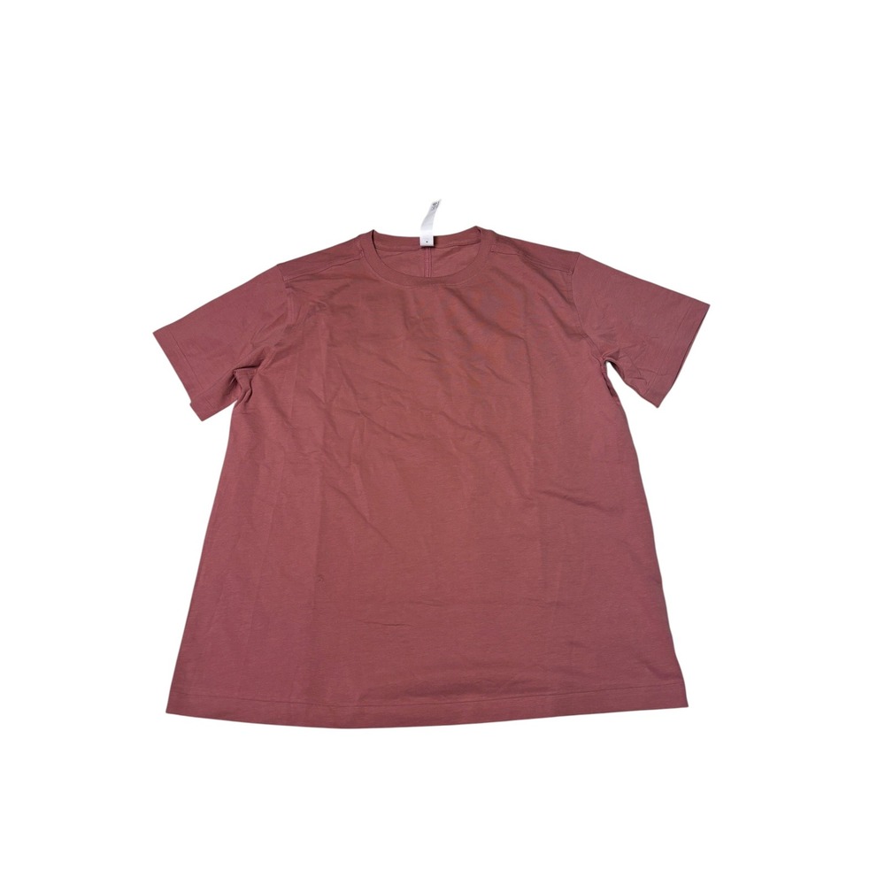 Lululemon Love Crewneck T-Shirt Mauve Pink Organic Cotton LW3JSFS Womens Size M